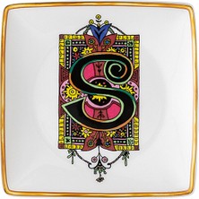 Versace Alphabet Porselen S Harfli Dekoratif Tabak 12 cm
