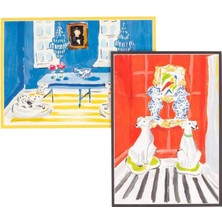 Caspari Dana Gibson Interiors 8'li Kutulu Not Kartı ve Zarfı