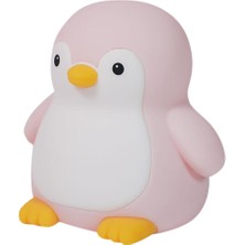 Sevimli Penguen Pembe Çocuk Odası Gece Lambası
