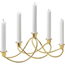 Georg Jensen Harmony Gold 5 Kollu Dekoratif Şamdan