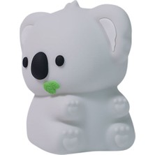 Sevimli Koala Gri Şarjlı Çocuk Odası Gece Lambası