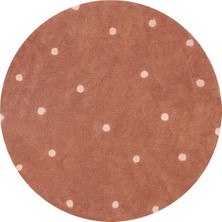 Lorena Canals Round Dot Chestnut Yuvarlak Halı 140X140 cm