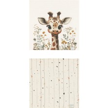 Duckyboo Baby Giraffe & Moonloops 2'li Bebek Müslin Örtü Seti