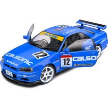 Solido 1:18 2000 Nissan Skyline Gt-R R34 #12 Calsonic Blue Model Araba