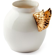 Maji Atelier Bird Bej Porselen Vazo