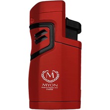 Myon Paris 4 Pürmüz Kırmızı Alev Delicili Sehpalı Puro Çakmağı