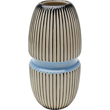 Kare Design Calabria Blue Porselen Vazo 31 cm