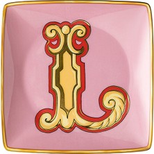 Versace Alphabet Porselen L Harfli Dekoratif Tabak 12 cm