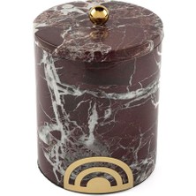Mikasa Moor Gold Detaylı Bordo Mermer Kavanoz 10X10X12 cm