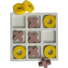 Spika & co Tic Tac Toe Beyaz Pembe Sarı Ahşap Oyuncak