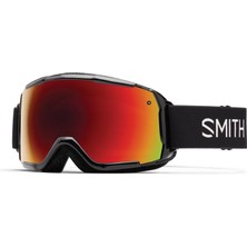Smith Grom Goggle Black Red Sol-X Mirror Lens Unisex Çocuk Kayak Gözlüğü