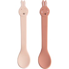 Trixie Mrs. Rabbit Pembe Silikon 2'li Çocuk Kaşık Seti