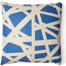 Missoni Home Nastri Mavi Beyaz 60X60 cm Dekoratif Yastık