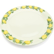 V.B.C La Ceramica Limon Detaylı Porselen Servis Tabağı