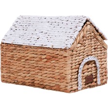 Zoa Collection Ev Figürlü Rattan Oyuncak Sepeti