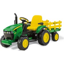 Peg John Deere Ground Force With Trailer 12 Volt Akülü Traktör