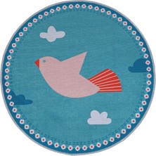 Itsy Bitsy Kids Amulet Bird Mint Yeşili Yıkanabilir Çocuk Halısı 120 cm