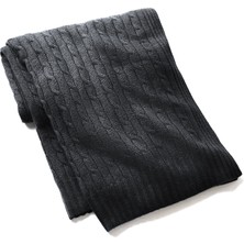 Ralph Lauren Cable Siyah 60X60 cm Kaşmir Throw