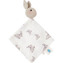 Deux Lapins Amigurumi Iconique Lapin Tavşan Örgülü Müslin Unisex Bebek Uyku Arkadaşı