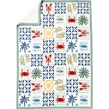 Uniqlooms Ocean Organik Pamuk 4 Katlı Müslin Çocuk Örtüsü 120 x 160 cm