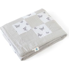 Deux Lapins Iconique Lapin Müslin Bebek Yatak Örtüsü