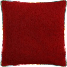 Saloni Red Serenade Façalı Kırmızı Dekoratif Kırlent 50 x 50 cm