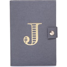 Lila Harf Baskılı Çıtçıtlı Defter