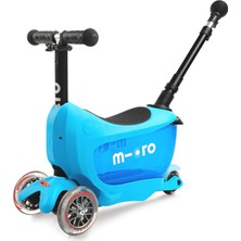 Micro MINI2GO Deluxe Plus Işıklı Itme Çubuklu Ayarlanabilir Gidonlu Depolama Alanlı 3 Tekerlekli 18 Ay - 5 Yaş Çocuk Scooter