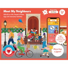 Moritoys Meet My Neighbours 36 Parça Xxl Dev Çocuk Yapboz Poster Dijital Aktiviteler