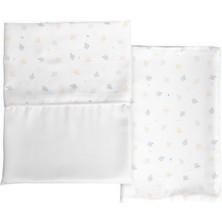 Chicco U & D Baby Hug Foliage Beyaz Pamuklu 2'li Bebek Çarşaf Seti