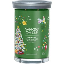 Yankee Candle Shimmering Christmas Tree Yeşil Tumbler Kokulu Mum 567 G