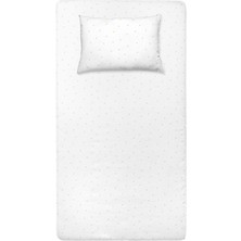 Casadora Baby Stars Organik Pamuk Saten Bebek Lastikli Çarşaf ve Yastık Kılıfı Seti 70 x 140 cm + 35 x 45 cm