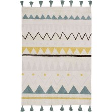 Lorena Canals Vintage Mavi Azteca Natural Çocuk Odası Halı 140X200 cm
