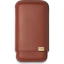 Davidoff Iconic Seri Kahve Gold  Deri 3'lü 64 Ring Puro Kılıfı