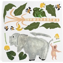 Pop By Gaea Fil ve Maymun Xl Duvar Stickerı