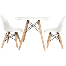 Woody&Happy Eames Ahşap Çocuk Çalışma Masa Takımı