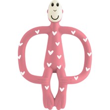 Matchstick Monkey Monkey Heart Limited Edition Açık Pembe Silikon Diş Kaşıyıcı