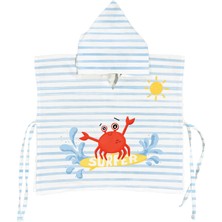 Casadora Baby Surfer Crab Pamuk Unisex Bebek Müslin Panço