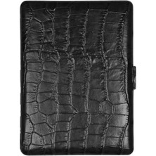 Pearl Japan Cosmos Croco Siyah 9'lu Deri Uzun Sigara Tabakası