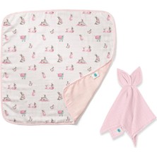 Deux Lapins %100 Bebe Lapin Rose 2'li Uyku Hediye Seti