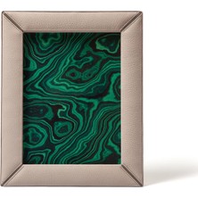 Madame Malachite Large Bej Vizon Deri Çerçeve