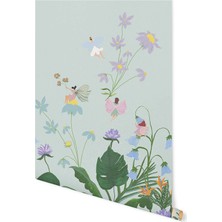 Pop By Gaea Flower Fairies Seamless Çocuk Odası Duvar Kağıdı 100 x 100 cm