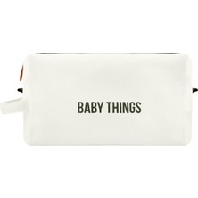 Baby Things Large Ekru Kanvas Bebek Aksesuar Çantası