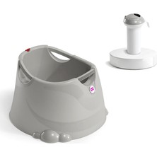 Okbaby Opla Küvet ve Açık Gri Splash Bebek Duşu Bebek Banyo Seti