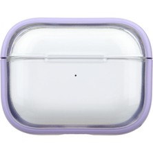 Deercase 4. Nesil Uyumlu Stand Özellikli Şeffaf Lila Kulaklık Kılıfı