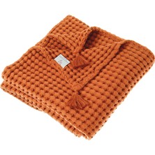 Casadora Baby Turuncu %100 Pamuk Waffle Bebek Pike Örtü 90 x 120 cm