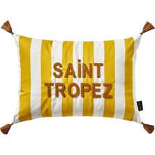 Chiara Alessi Saint Tropez Sarı Polyester Dekoratif Kırlent 35 x 50 cm