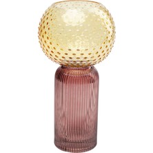 Kare Design Vase Marvelous Duo Sarı Mor Cam Vazo