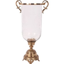 Bakara Collection Assiya Bronz Pirinç Cam Mumluk
