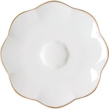 Rosenthal Sonetto Oro Beyaz Porselen Türk Kahvesi Fincan Tabağı